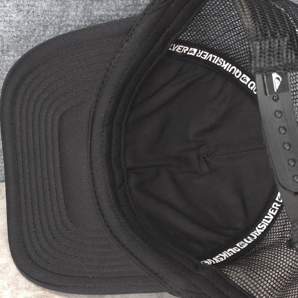 Quiksilver Hat Cap Snap Back One‎ Size Black Surf Skate Streetwear Mens